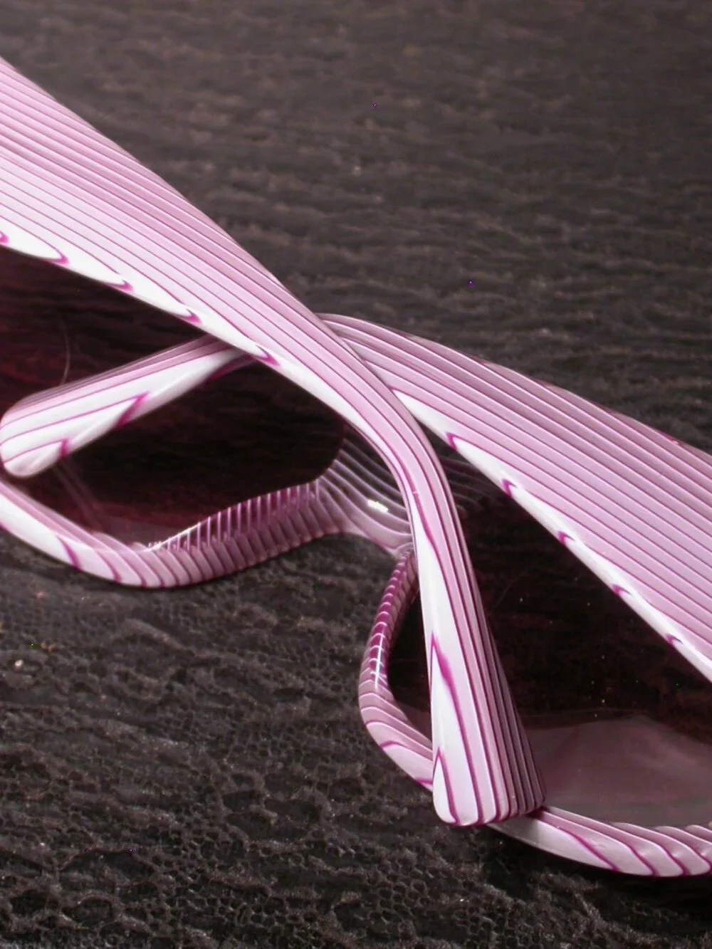 Vintage Alain Mikli Purple Stripe Sunglasses Made in France FRAME ONLY